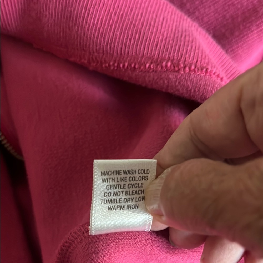 CJ Banks Pink and White Zip-Up Sweater Vest - Picture 5 of 5